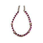 Necklace By Mariana Woman Refined Pearl Mineral and Fuchsia Swarovski Crystals