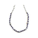 Necklace By Mariana Woman Chic Tanzanite and Crystal Clear Swarovski Crystals