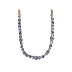 Necklace By Mariana Woman Sparkling Light Amethyst and Gray Swarovski Crystals