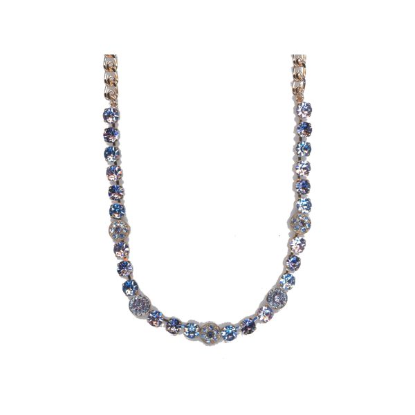 Necklace By Mariana Woman Sparkling Light Amethyst and Gray Swarovski Crystals