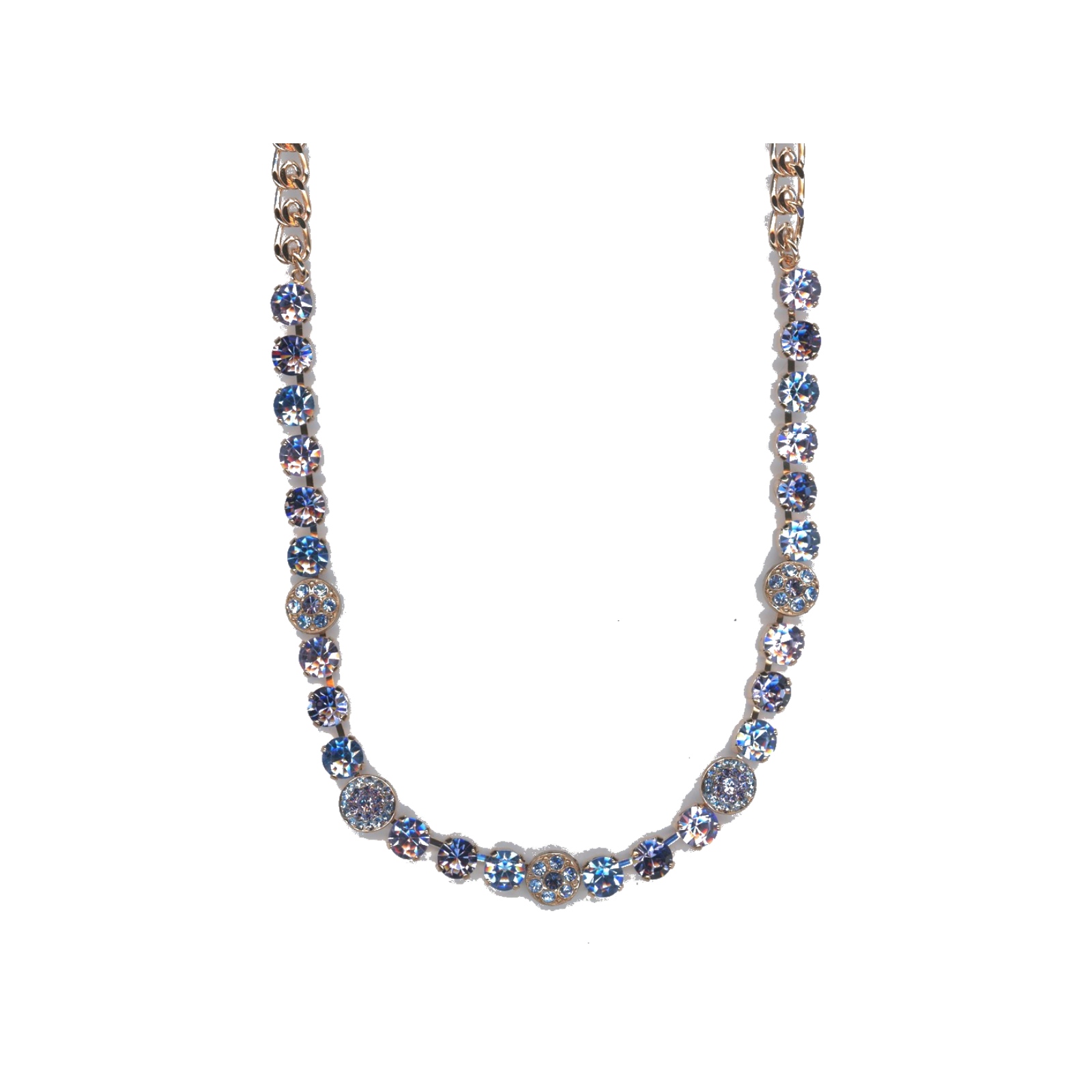 N-3044-1-5393-SP Necklace By Mariana Woman Sparkling Light Amethyst and Gray Swarovski Crystals - Image 1