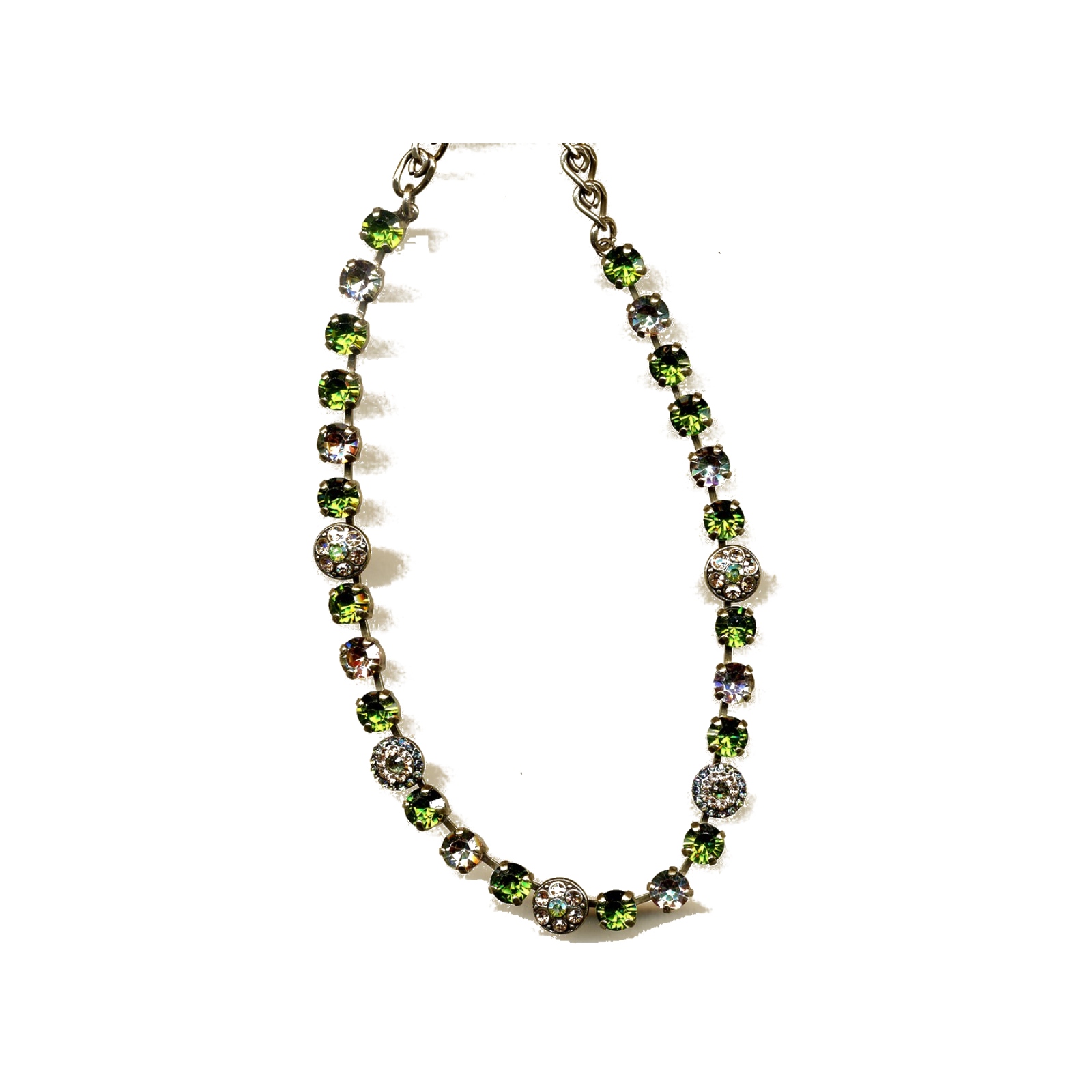 N-3044-1-550-YG Necklace By Mariana Woman Exquisite Khaki Swarovski Crystals - Image 1