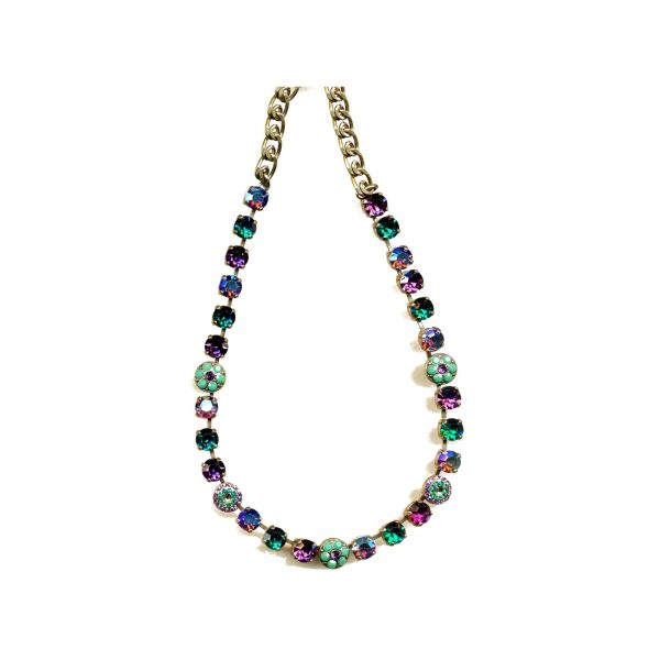 Necklace By Mariana Woman Chic Turquoise and Blue and Emerald Swarovski Crystals