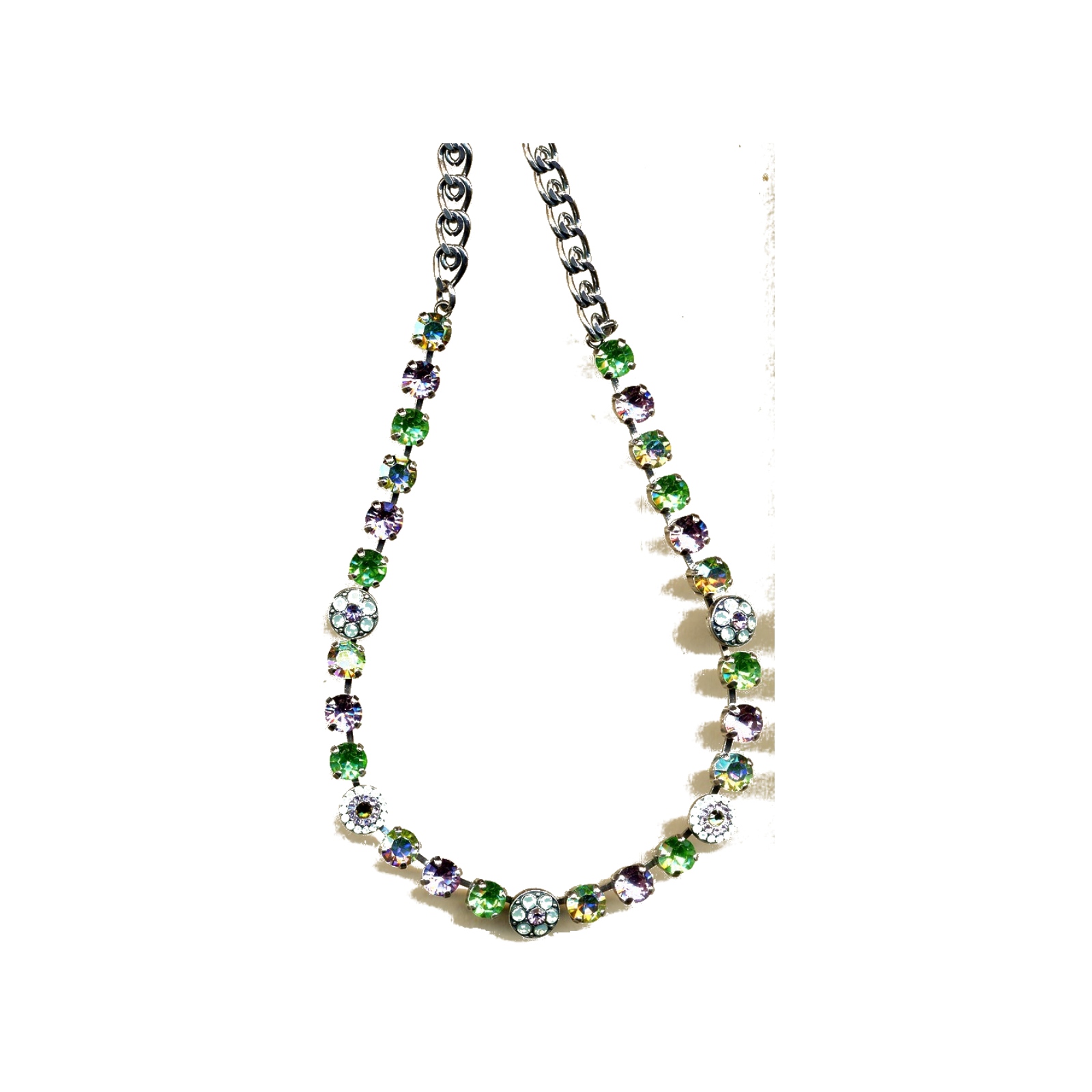 N-3044-1-6570-YG Necklace By Mariana Woman Chic Light Amethyst and Rose Delite Swarovski Crystals - Image 1