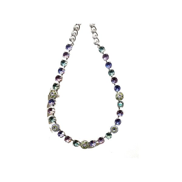 Necklace By Mariana Woman Stunning Amethyst and Emerald Swarovski Crystals