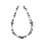 Necklace By Mariana Woman Light Turquoise and Light Sapphire Swarovski Crystals