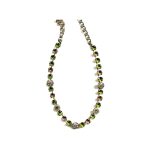 Necklace By Mariana Woman Dazzling Peridot and Clear Swarovski Crystals