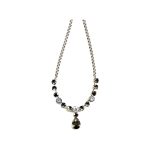 Necklace By Mariana Woman Hematite and Clear and Black Swarovski Crystals