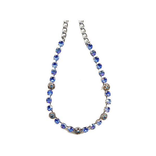 Necklace By Mariana Woman Crystals : Sapphire and Smoked Swarovski Crystals