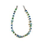 Necklace By Mariana Woman Chic Turquoise and Iridescent Green Swarovski Crystals - Image 2