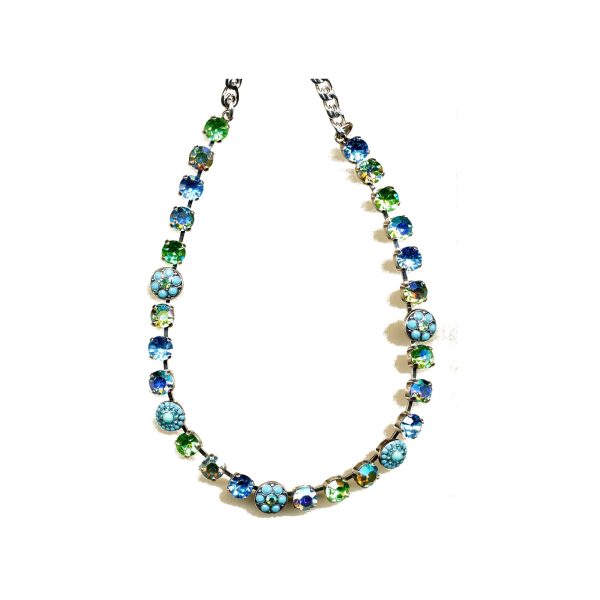 Necklace By Mariana Woman Chic Turquoise and Iridescent Green Swarovski Crystals