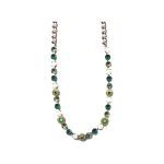Necklace By Mariana Woman Chic Emerals Yellow and Light Green Swarovski Crystals