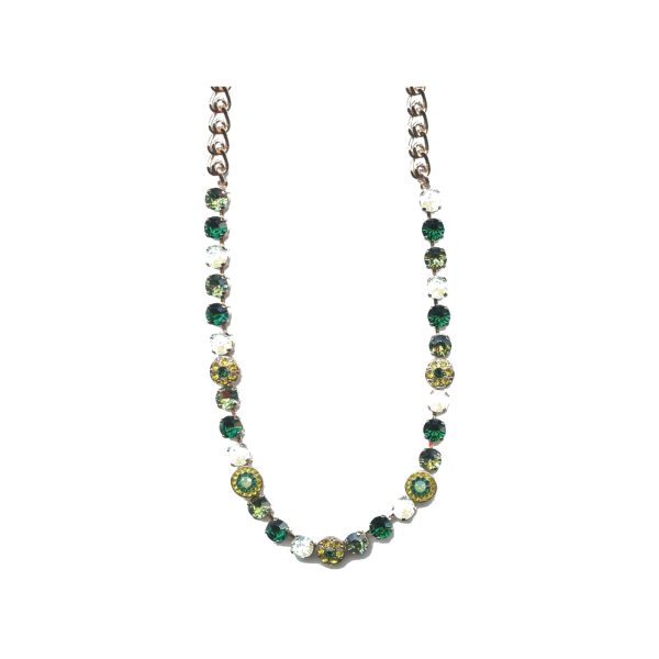 Necklace By Mariana Woman Chic Emerals Yellow and Light Green Swarovski Crystals