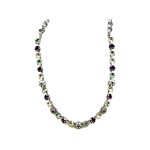 Necklace By Mariana Woman Timeless Purple and Light Yellow Swarovski Crystals - Image 2