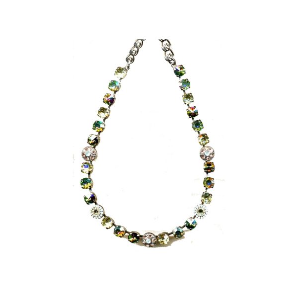 Necklace By Mariana Woman Topaz and Clear and Light Green Swarovski Crystals
