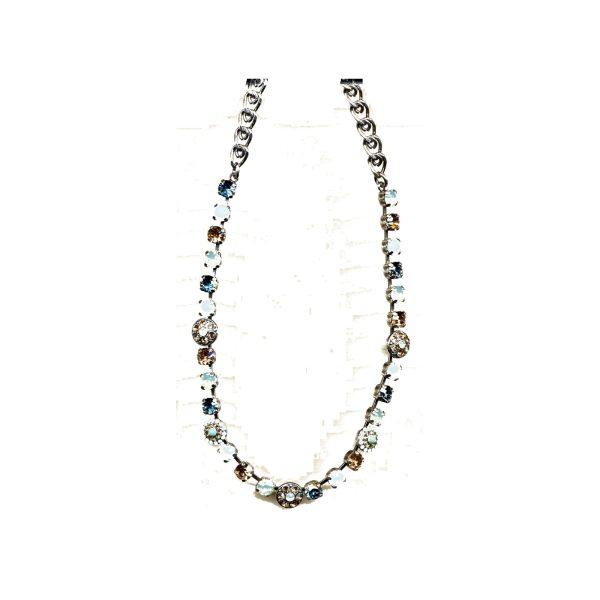 Necklace By Mariana Woman Elegant Topaz and Opal and Aqua Swarovski Crystals