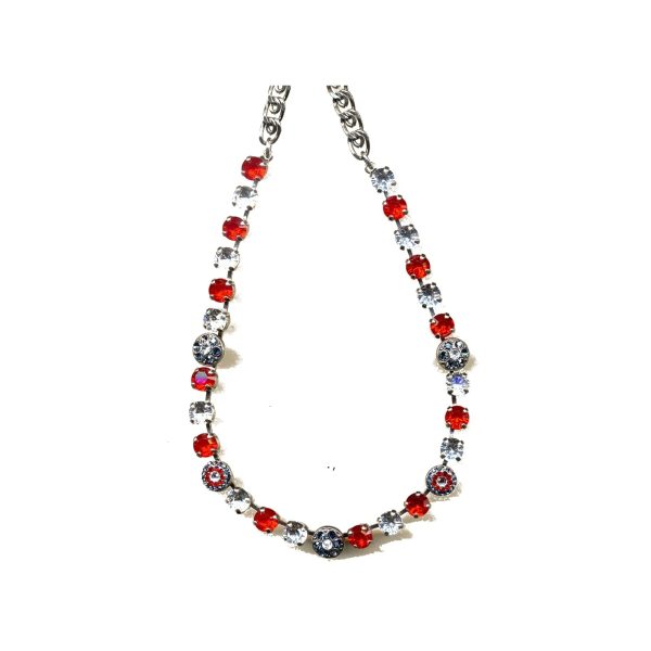 Necklace By Mariana Woman Exquisite Sapphire and Siam Swarovski Crystals