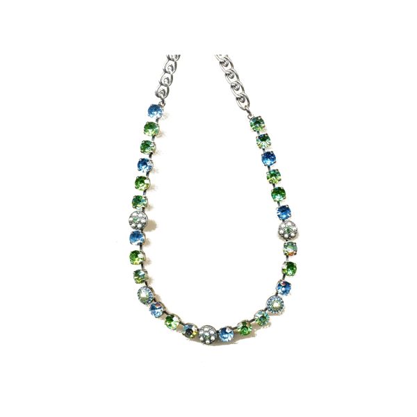 Necklace By Mariana Woman Stylish Aquamarine and Aqua Blue Swarovski Crystals
