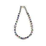 Necklace By Mariana Woman Luxurious Light Multi Swarovski Crystals
