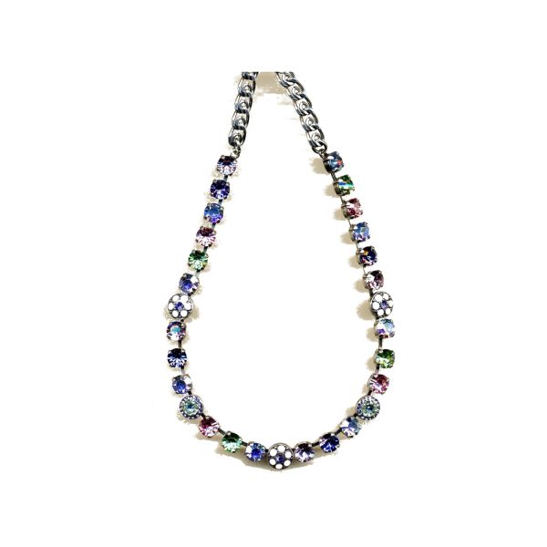 Necklace By Mariana Woman Luxurious Light Multi Swarovski Crystals