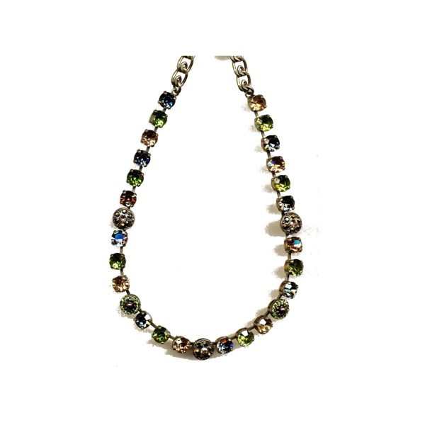 Necklace By Mariana Woman Luxurious smoked topaz and Olivine) Swarovski Crystals