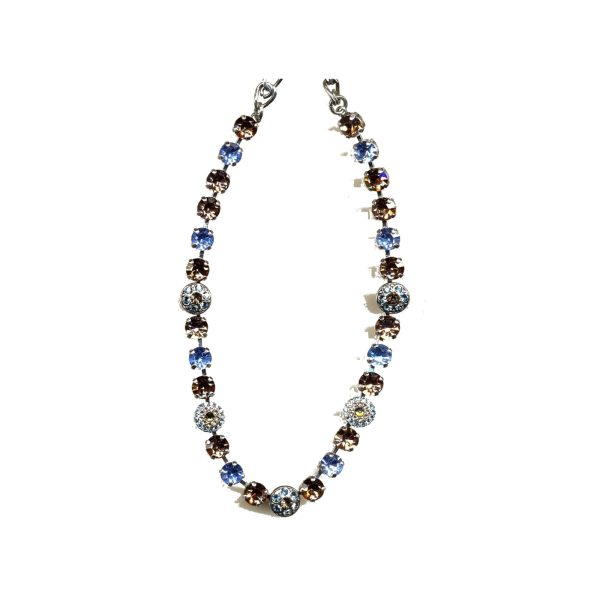Necklace By Mariana Woman Radiant Tpaz and Aqua Swarovski Crystals
