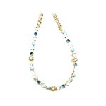 Necklace By Mariana Woman caribbean blue opal and Blue zircon Swarovski Crystals - Image 2
