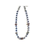 Necklace By Mariana Woman Feminine Sapphire and Peach Rose Swarovski Crystals - Image 2