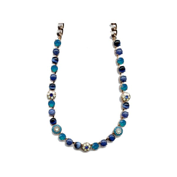 Necklace By Mariana Woman Caribbean Blue Opal and Royal Blue Swarovski Crystals