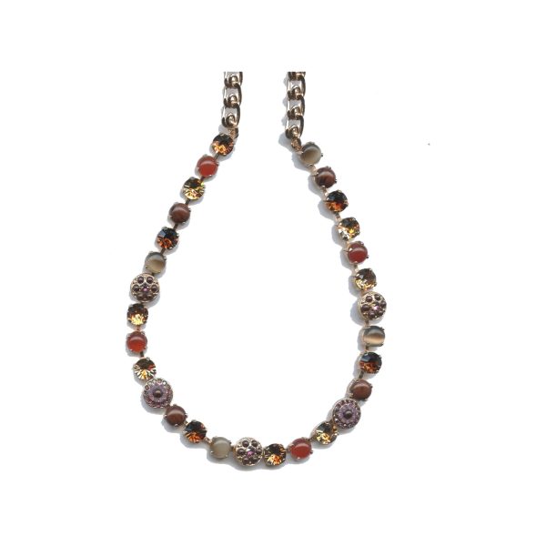 Necklace By Mariana Woman Jasper Mineral and Cyclamen Opal Swarovski Crystals