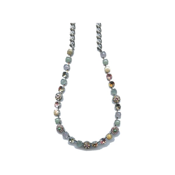 Necklace By Mariana Woman Riverstone Mineral and Pacific Opal Swarovski Crystals