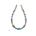 Necklace By Mariana Woman Turquoise and shades of yellow and Swarovski Crystals - Image 2