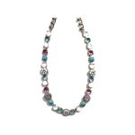 Necklace By Mariana Woman Captivating Pinks and Blues Swarovski Crystals