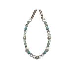 Necklace By Mariana Woman Turquoise mineral and Carribean Swarovski Crystals