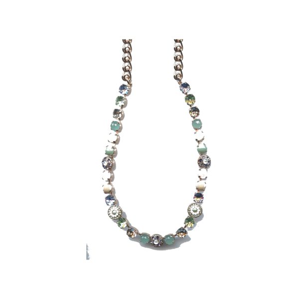 Necklace By Mariana Woman Pinks and light sapphire and Swarovski Crystals