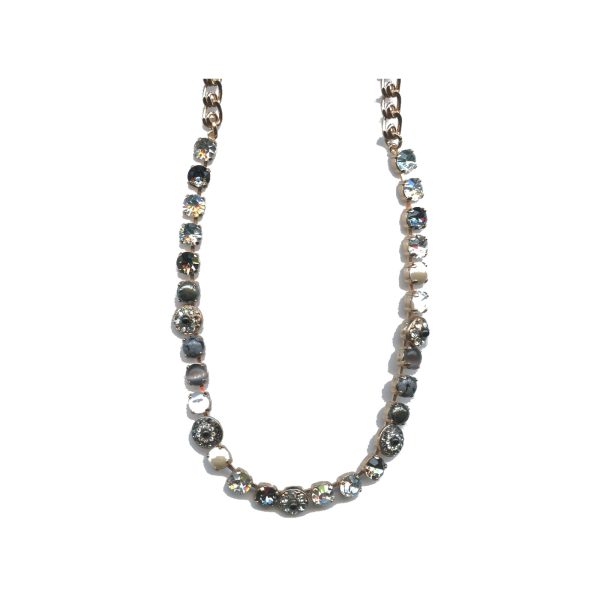 Necklace By Mariana Woman Captivating Pearl Mineral and Clear Swarovski Crystals