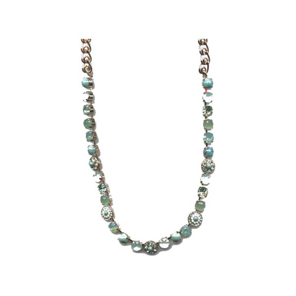 Necklace By Mariana Woman Turquoise Mineral and Green Opal Swarovski Crystals