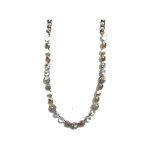 Necklace By Mariana Woman Vibrant White Mineral and clear Swarovski Crystals