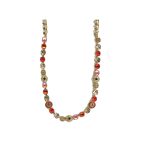 Necklace By Mariana Woman Delicate Red and Hyacinth Swarovski Crystals
