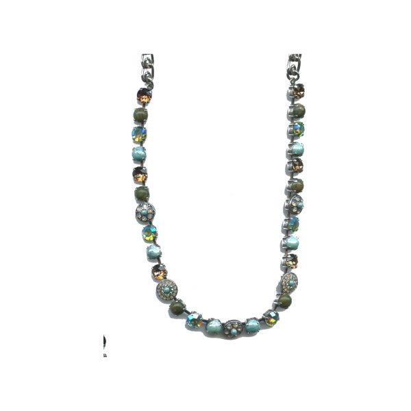 Necklace By Mariana Woman Radiant Jasper Mineral and Topaz Swarovski Crystals