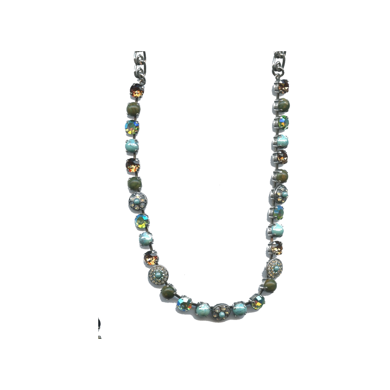 N-3044-1-M1959-SP Necklace By Mariana Woman Radiant Jasper Mineral and Topaz Swarovski Crystals - Image 1