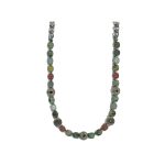 Necklace By Mariana Woman Refined Jade Mineral and Emerald Swarovski Crystals