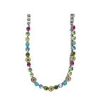 Necklace By Mariana Woman Striking Amethyst and Aquamarine Swarovski Crystals