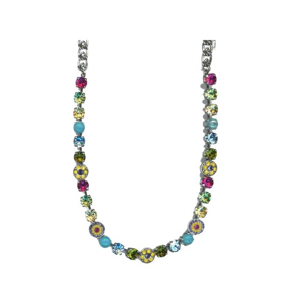 Necklace By Mariana Woman Striking Amethyst and Aquamarine Swarovski Crystals