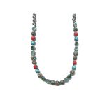 Necklace By Mariana Woman Chic Turquoise Mineral and Amethyst Swarovski Crystals - Image 2