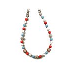 Necklace By Mariana Woman Chic Pearl Mineral and Turquoise Swarovski Crystals