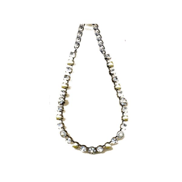 Necklace By Mariana Woman Timeless Pearl Mineral and Clear Swarovski Crystals