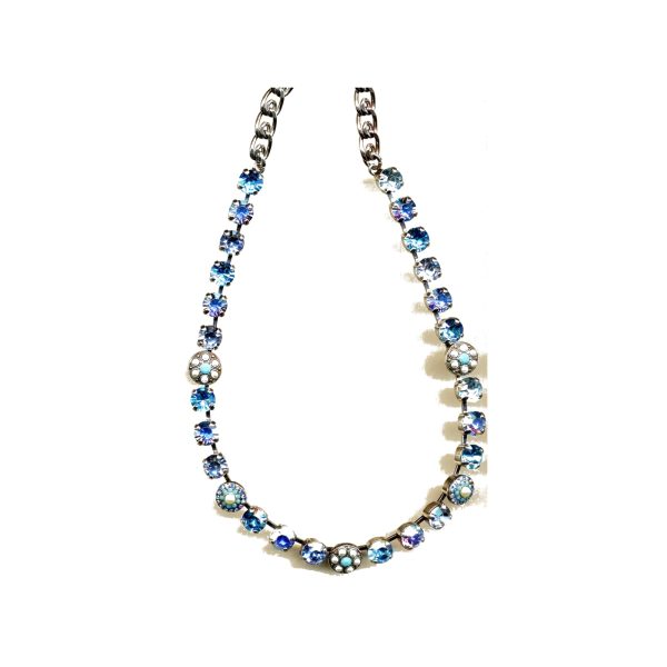 Necklace By Mariana Woman Chic Pearl Mineral and Turquoise Swarovski Crystals