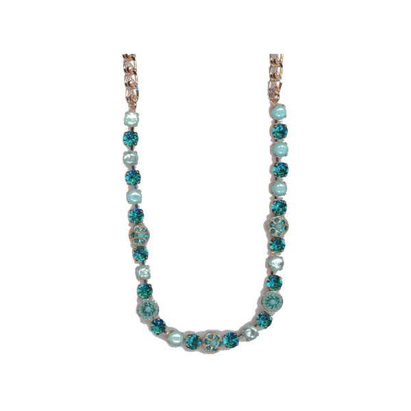 Necklace By Mariana Woman Howlite Mineral and Blue Zircon Swarovski Crystals
