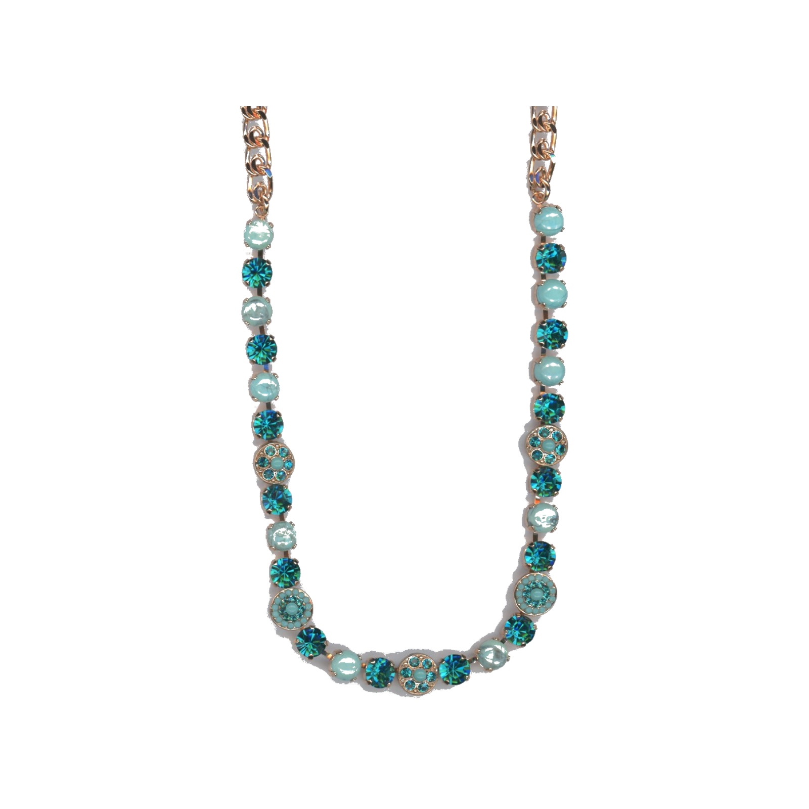 N-3044-1-M75229-SP Necklace By Mariana Woman Howlite Mineral and Blue Zircon Swarovski Crystals - Image 1